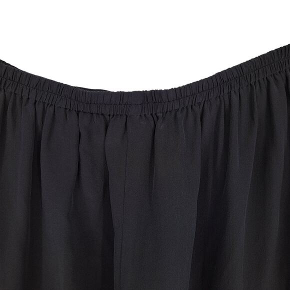 Citron Santa Monica 100% Silk Straight Leg Pant Washable Black Women's Size 0X - Picture 5 of 10